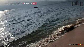 Perverted African Shows Tits on Beach Leads to Rock Fuck