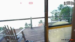 Perverted African Shows Tits on Beach Leads to Rock Fuck