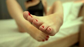 hey stroke to my dirty talking bare feet close up while i ride that joi fetish wave