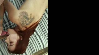 POV Skinny Redhead Amateur Model Deepthroats Monster Cock Titty Fuck