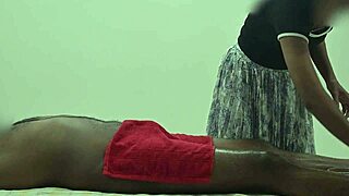 What happens when she flashes her assets to the massage lady?