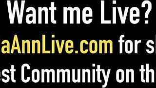 Julia Ann hits the MASTURBATION STATION at work fingering her busty MILF pussy in stockings and heels