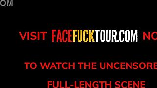 Sexy Blonde Teen 18+ Endures Upside-Down Close-Up Face Fuck Domination