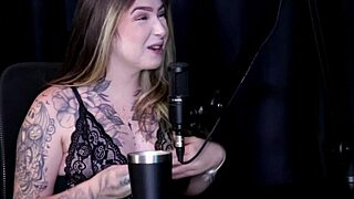 alice vasconcelos's hottest moments with raphaela savanah in sheer red lingerie chat