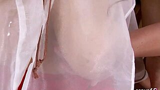 I crave that Japanese curvy teen's saggy tits gangbang