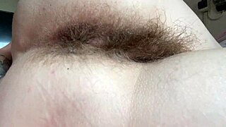 Ever seen a super hairy ASSHOLE up close like this fetish dream with narrow waist?