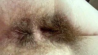 Ever seen a super hairy ASSHOLE up close like this fetish dream with narrow waist?