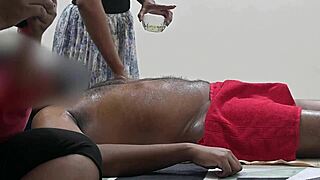 What happens when she flashes her assets to the massage lady?