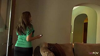 lesbian milf REPRIMANDS brunette secretary with SCISSORING and deep ass licking