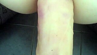 i stretch my ass wide with huge dildo uhh