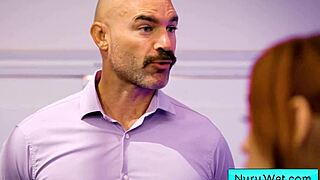 i prepare client for wet nuru massage as sexy blonde teen