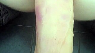 i stretch my ass wide with huge dildo uhh