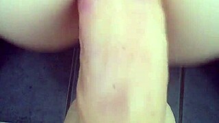 i stretch my ass wide with huge dildo uhh