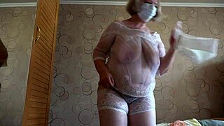 Mature BBW Tries White Panties and Shakes Her Massive PAWG Ass