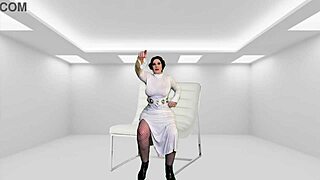 Granny Princess Leia in costume, darth vader creampies darth tochter hard!