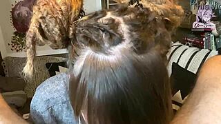 cute nerdy redhead goth deepthroats gags on monster cock sloppy pov