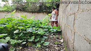 Casi Caught Fucking Huge Tits Mexican Neighbor Outdoors Doggy Style