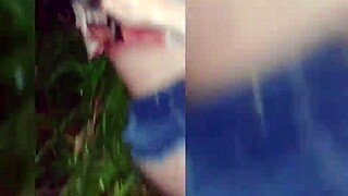 i owed money so that hot slut gave up her tight pussy in the woods