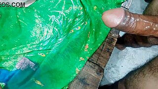 Desi wife bends for husband's deep anal doggy creampie