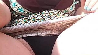 Close-Up Pussy Flash and Boob Groping Inside the Truck