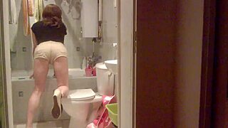 Trans Home Masturbation Session Unfolds Smoothly