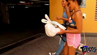 BTS interracial threesome shoot stars Violet Rae and Sarah Lace at Miami South Beach Airbnb