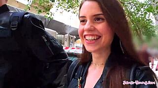 horny petite brunette gets monster cock in colorful athens shower vlog