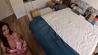 Submissive Student Begs Stepdad for Deepthroat Service and Cum Swallow