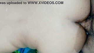 Desi wife bends for husband's deep anal doggy creampie