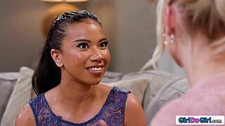 Stepmom's Forbidden Cravings Lead to Ebony Lesbian Tribbing with Petite Stepdaughter