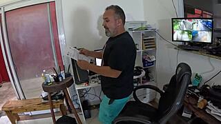 giovana carolina's first time shower tease big pussy spread wet in bathroom bts