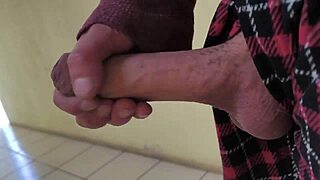 guy risks flashing huge cum load on stairs hoping neighbors spot him