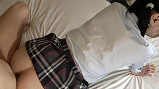 hey check this uncensored 19yo japanese babe kei-chan big tits shaved pussy creampie cosplay uniform ride