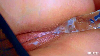 damn this perfect pink shaved teen pussy looks so wet