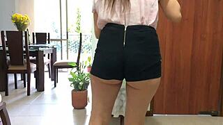 damn, hot latina maid bounces big ass for rough cash fuck!