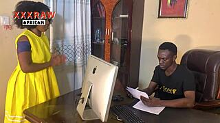 mdx pins school teacher on office desk fucking her wet pussy with gigantic black cock