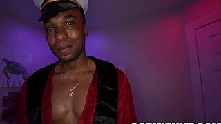 egyptian milf kaby snow takes first bbc as husband watches halloween