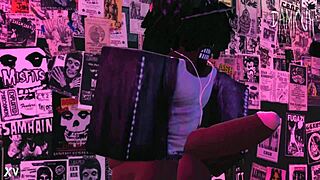 dami dances wild in club then jerks massive bbc till it explodes everywhere