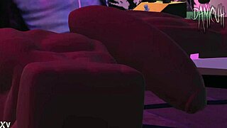 dami dances wild in club then jerks massive bbc till it explodes everywhere