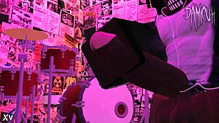 dami dances wild in club then jerks massive bbc till it explodes everywhere