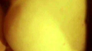 Chubby Italian girlfriend tittyfucks huge cock with massive natural boobs