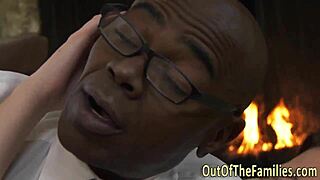 Amateur Teen Gets Jizz Facial from Stepdad After Hardcore Fingering Blowjob