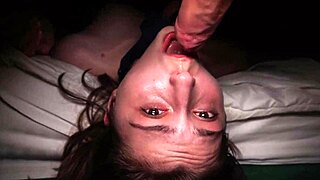 beauty teases big dick then takes cumshot mouth closeup funky town