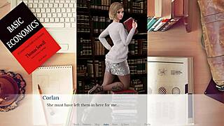 emma the bookworm plays naughty in library stacks