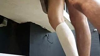 sexy skinny schoolgirl uniform slut fucked hard from behind till creampied