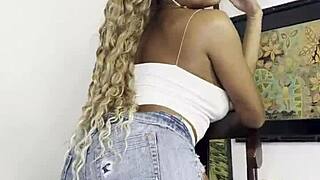 vicky menage shakes her big natural brazilian tits sexy and wild