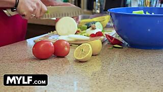 hot big titted german milf mckenzie lee rides shaved pussy on husband's monster cock pov