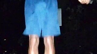 cute athletic brunette dorm roommate fitness girl homemade workout with stepdaddy in gym park 1