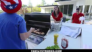 stepdad shows milf boss how to fuck teen stepdaughter on fourth of july