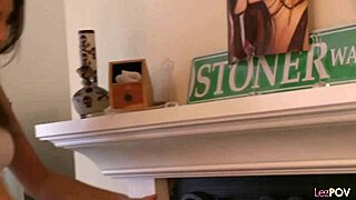 Stunning brunette lesbians 69 dildo fingering lick shaved pussies toys natural tits